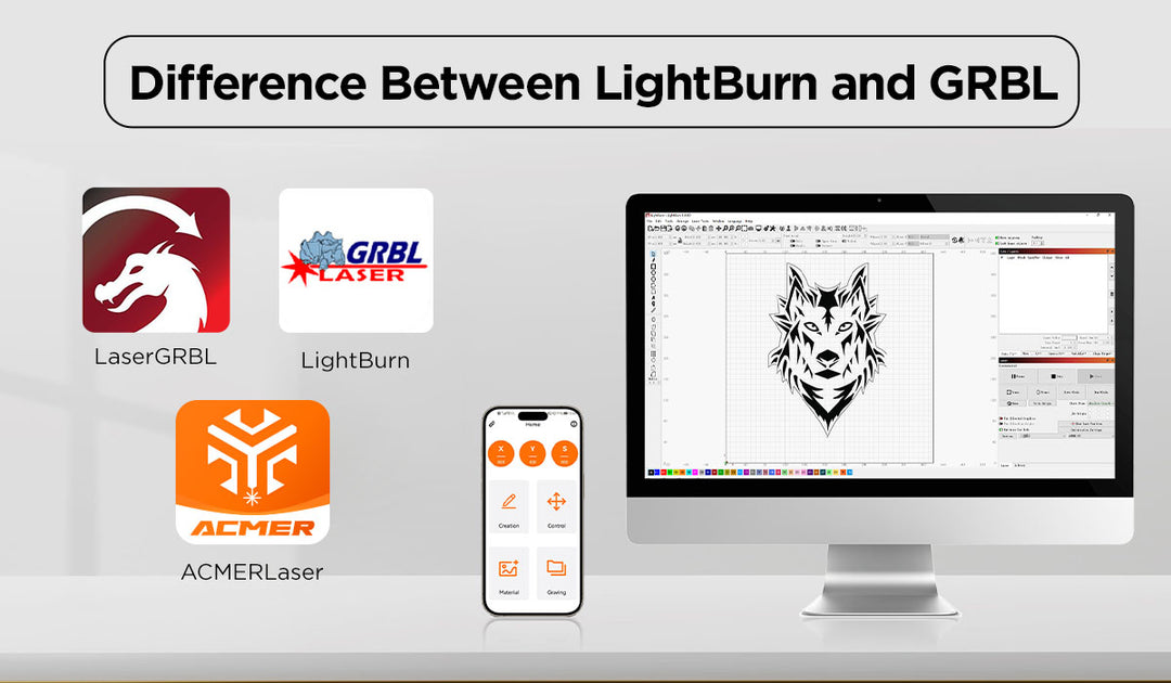 La Différence Entre LightBurn et laserGRBL