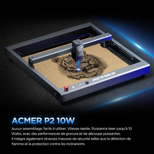 Machine Decoupe Graveur Laser ACMER P2 10W