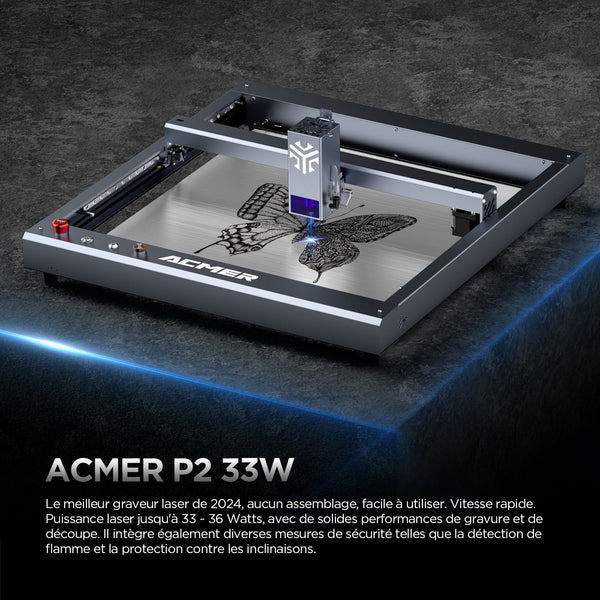 Machine Decoupe Graveur Laser ACMER P2 33W