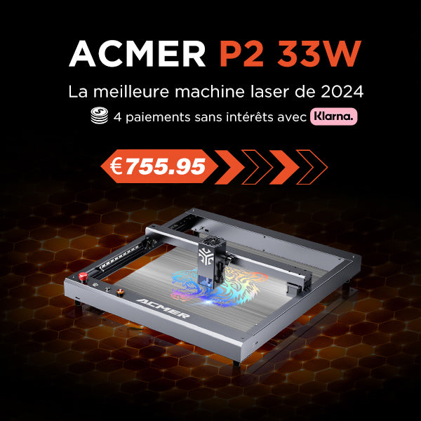 Machine découpe graveur laser ACMER P2 33W